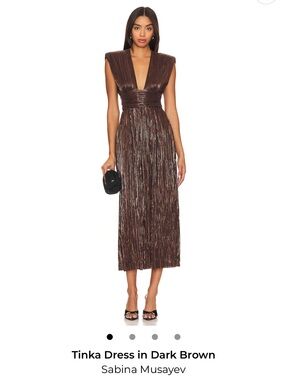 sabina musayev luciana pleated knit midi dress Sabina Musayev Luciana Knit Dress in Orange  , Size